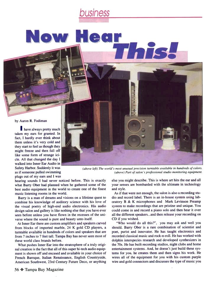 Page 1 of reprint of magazine article